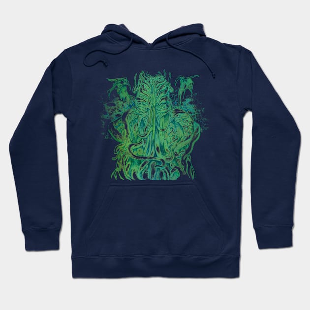 Green Cthuhlu Hoodie by MikeDubisch